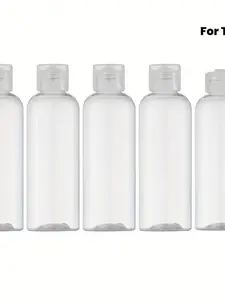 100ML/3.4oz Travel Size Refillable Bottles Set, Flip Lid Empty Clear Transparent Plastic Containers, Squeeze Style Reusable for Cosmetics, Shampoo, Lotion, Toiletries
