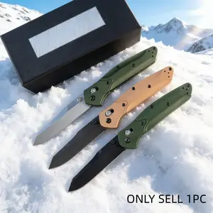 1pc 940 Folding Knife, Aluminum Handle, Multifunctional Edc Pocket Knife, Lightweight Small Foldable Tool, Kitchen Essential, Men's Gift, Portable Multipurpose Knives