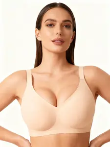 Wireless Women Comfortable Push Up Bras Wireless Seamless Full Coverage Bra Buttery Soft Everyday Tshirt Bra