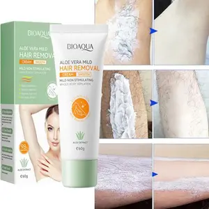 Gentle Hair Removal Cream - For Women & Men | Painless Body & Bikini Area Depilatory (60g)