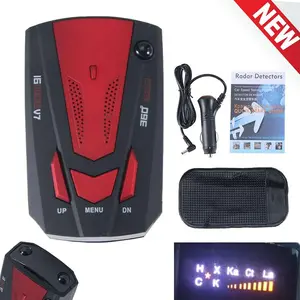 Car Speed Radar Detector, 360 Degree LED Display, Voice Alerts, Safe Driving, High-Speed Road Monitoring, Abs Enclosure