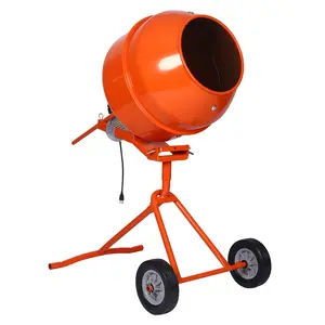 SAVEYOUR 5.0 Cu. Ft. Portable Concrete Mixer Electric Cement Mixer with ETL Certified Copper Motor Heavy Duty for Concrete Mortar Stucco 1/2 HP Motor 23 RPM