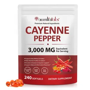 Acentiallabs Cayenne Pepper Capsules, 240ct - with Turmeric Curcumin & Beet Root Extract, High Potency Capsaicin Supplement for Cardio Boost, Heart Health & Blood Circulation Support summervibes