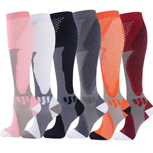 6Pairs Compression Socks for Men & Women High-Performance calves Anti-Slip Breathable,Cotton Blend Comfortable Moisture-Wicking Compression Over-the-Knee-High Socks
