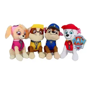 Nickelodeon Paw Patrol Set: Chase, Rubble 8" Marshall & Skye Plush Toys (4 Pieces) - Collectible Figures with Character Designs