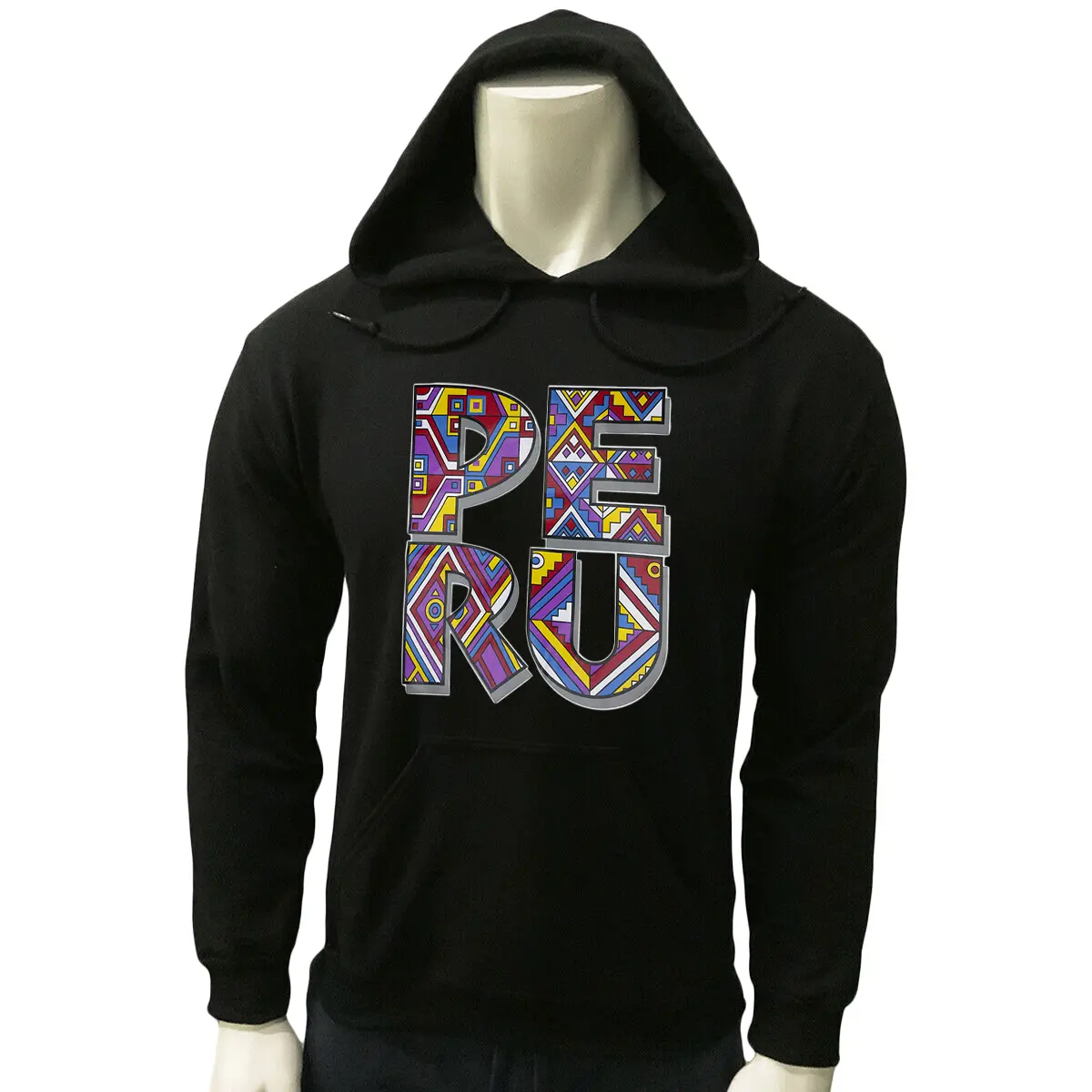 NWT PERU Inka Culture Peruvian Patriotic Men's Hoodie Sweatshirt S M L XL