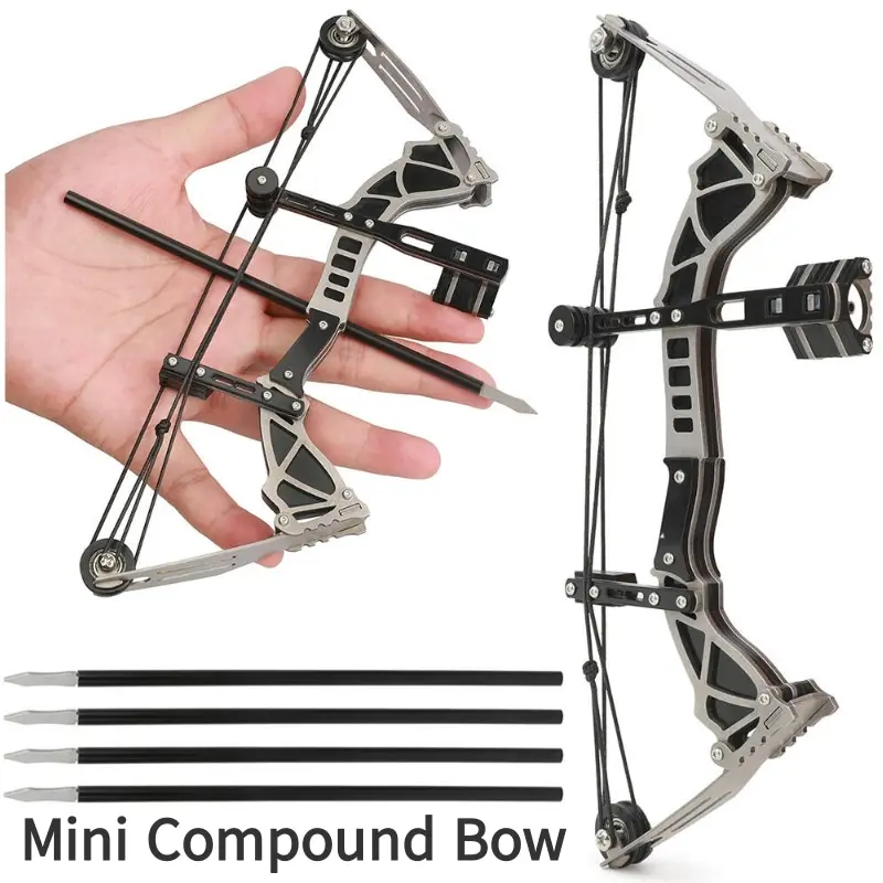 Mini Palm-Sized Composite Bow Set for Beginners, Portable Archery Kit with User-Friendly Design for Daily Practice