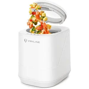 4L electric composter for kitchen, smart countertop compost bin, odorless, low noise, automatic cleaning, turns food waste into fertilizer, home indoor fertilizer machine