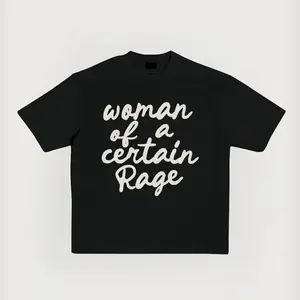 Men's Relaxed Fit Stretch Fabric Oversize Breathable Light Cotton Round Neck Short-Sleeve Menswear Top - "Woman Of A Certain Rage" Funny Graphic Casual Everyday Clothes