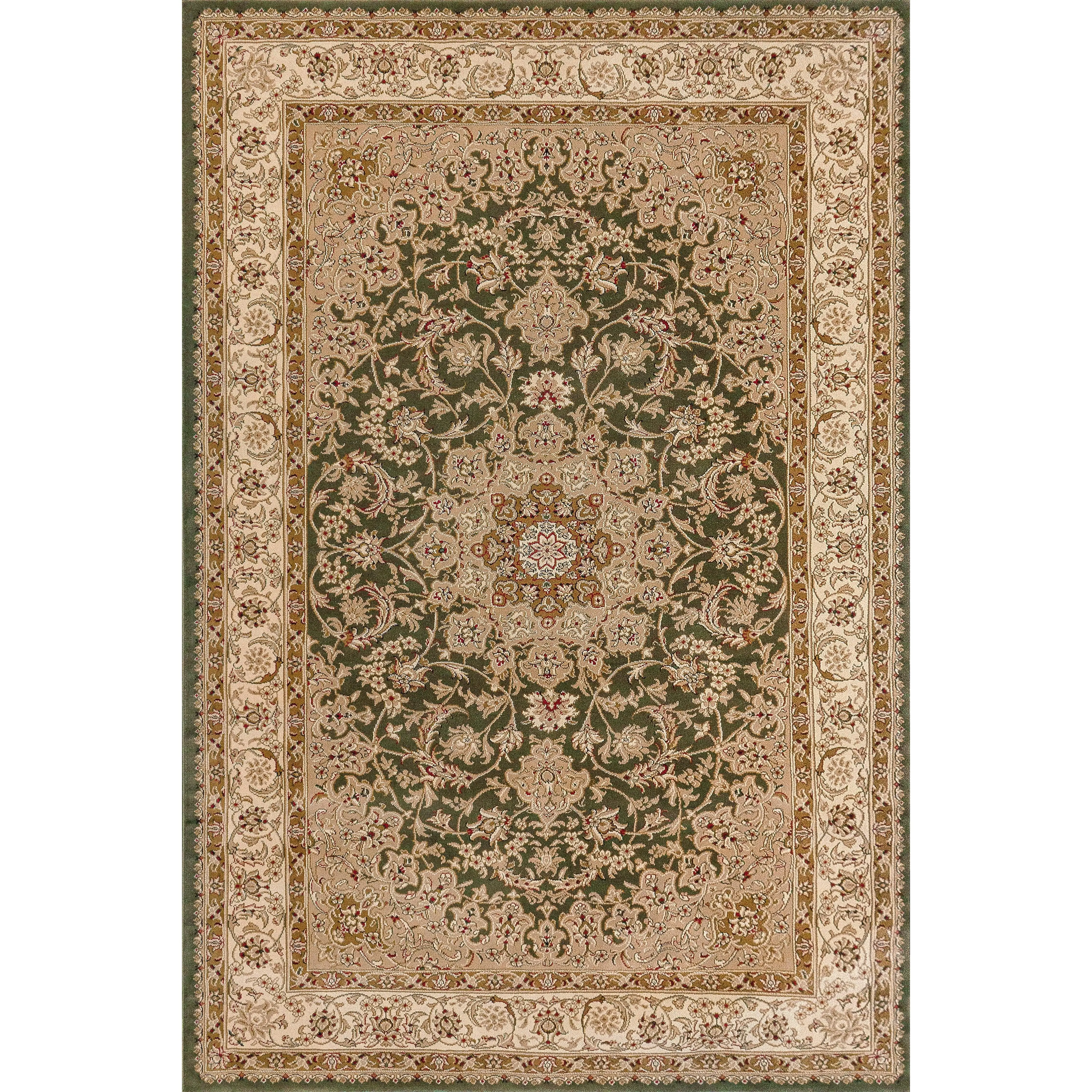 Dynamic Rugs Legacy 58000 Green Traditional Machine-Made Rug
