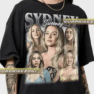 Sydney Sweeney Unisex Softstyle Vintage Shirt Gift For Woman and Man Unisex T-Shirt Easy Fit Cotton Tee Modern Cotton Te Tee That Fits Everyone