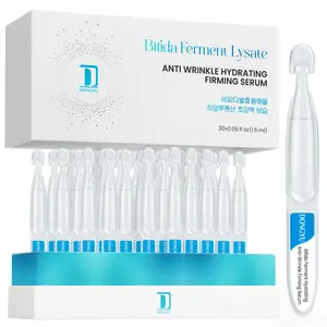 Dongyu Bifida Ferment Lysate Hydrating Serum with 3% Hyaluronic Acid - Vegan, Anti-Wrinkle & Moisturizing Single-Use Vials for Glass Skin