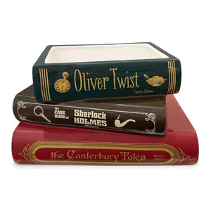 Stacked Books Planter, Cozy Classics