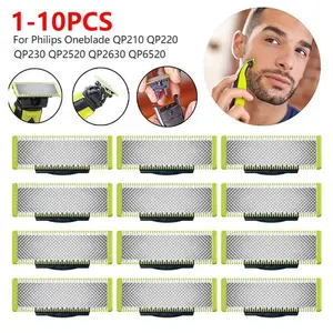 Replacement Blades Compatible with OneBlade QP2523/6523/2527/2520/2533/2523/2630/6520 Models, Durable and Efficient Hair-Removal Blades for Face Shaver
