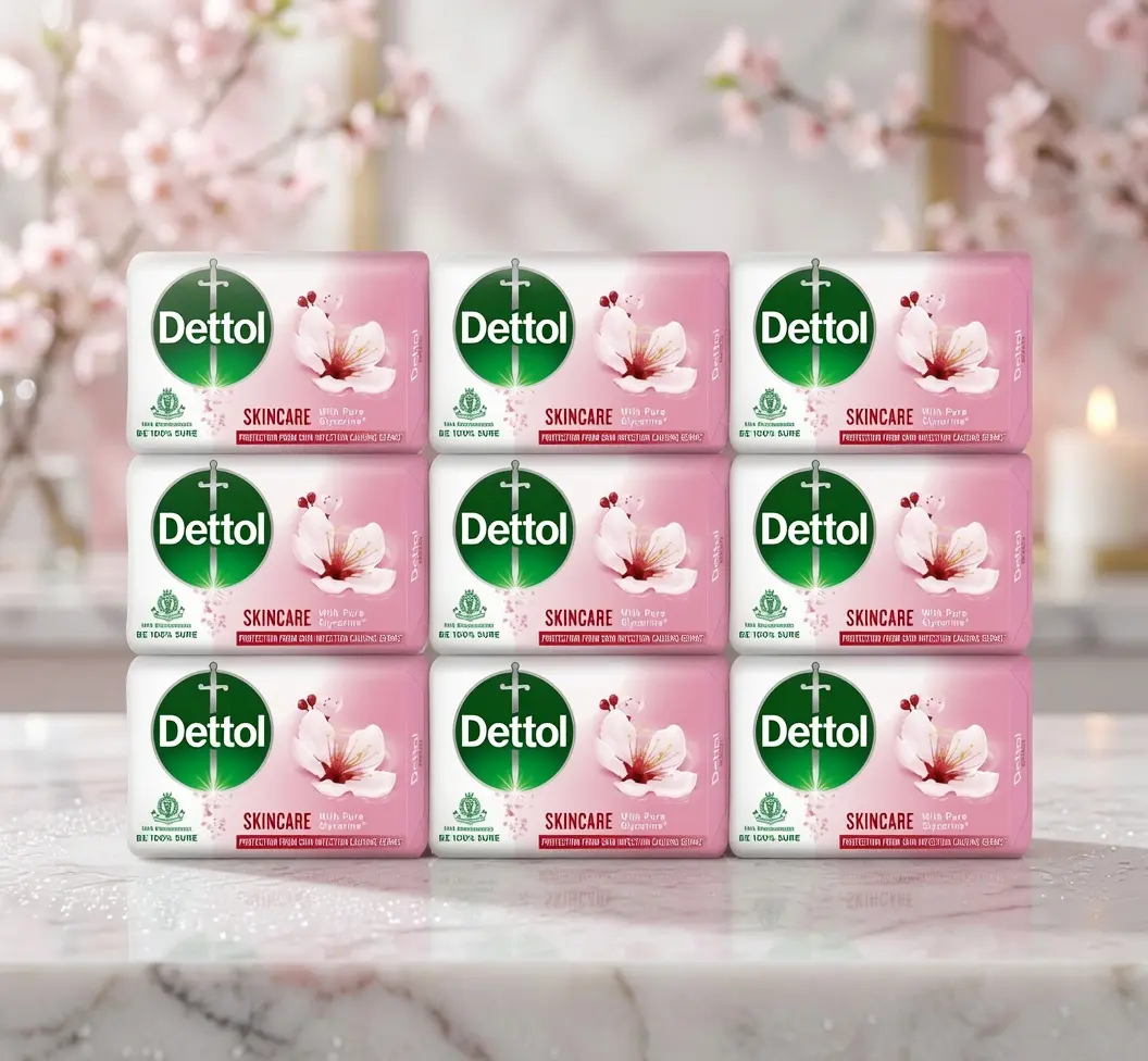 Dettol Skincare Antibacterial Soap Bar, 3.5oz (100g) (Pack of 6) Body Care Body Wash Comfort Cleanser