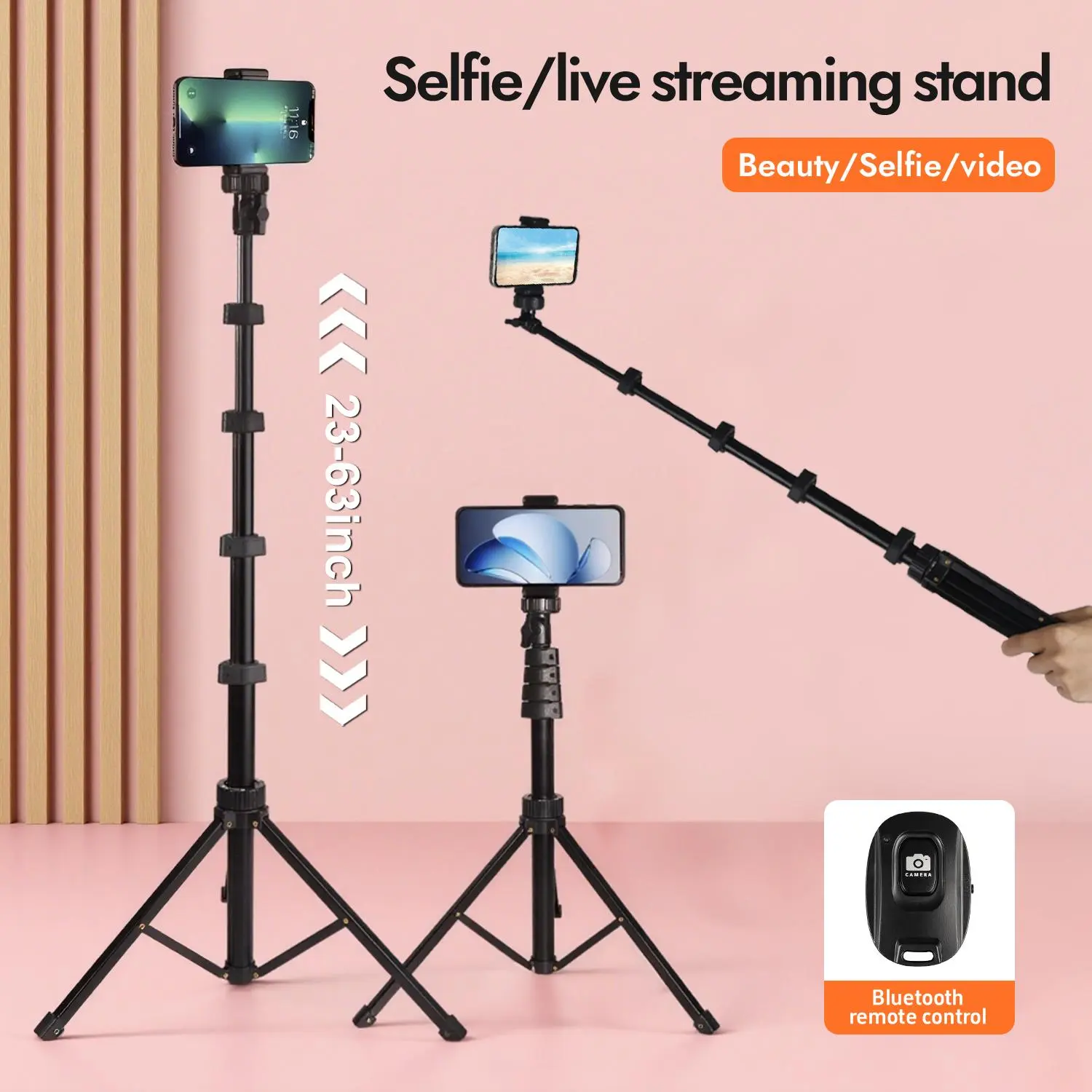 63 Inch Tall Camera Tripod with Universal Smartphone Phone Clip and Handy Remote for High Quality TikTok Videos and Vlogging Adventures#SummerWins#BackToSchoolDeal