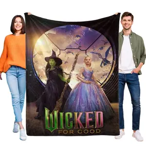 Wicked 2 For Good Blanket Movie Wicked Blanket Cozy Soft Microfiber Polyester Throw Blanket All-Season Home Bedroom Bed Sofa Picnic Cover Perfect Gift Applies to Super soft  decorative sofa/sofa/bedroom