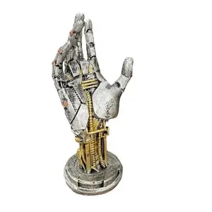 Cyberpunk Mechanical Hand Crafted Figurine, Xbox Switch Game Controller Desktop Stand, Unique Home Decor Accessory, Perfect Gift Idea