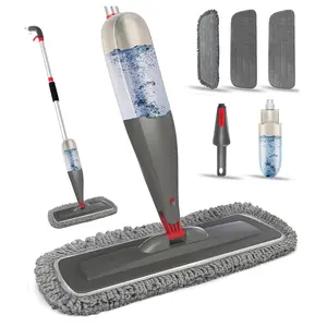 Spray Mop for Floor Cleaning with Washable Microfiber Pads, 800ml Refillable Bottle, Reusable Wet Mops for Hardwood, Laminate, Vinyl & Tile Floors
