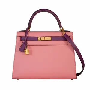 Pre-owned HERMÈS Epsom Tote Bags Bicolor Kelly 28 Rose Confetti/Anemone Epsom