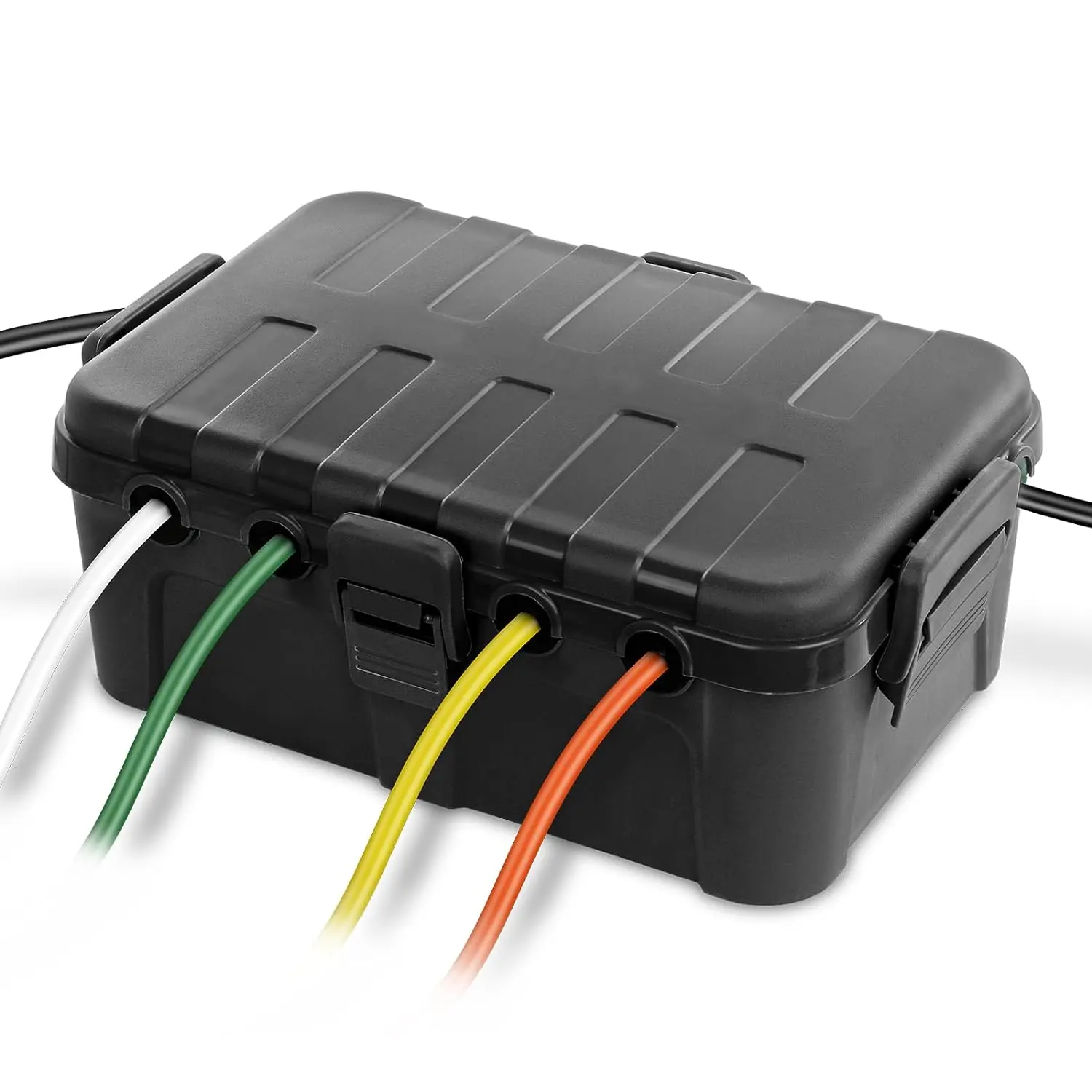 Flemoon Outdoor Electrical Box Waterproof, IP54 Waterproof Extension Cord Cover, Protect Outlet, Plug, Socket, Timer, Power Strip, Holiday Light, Large Weatherproof Connection Box