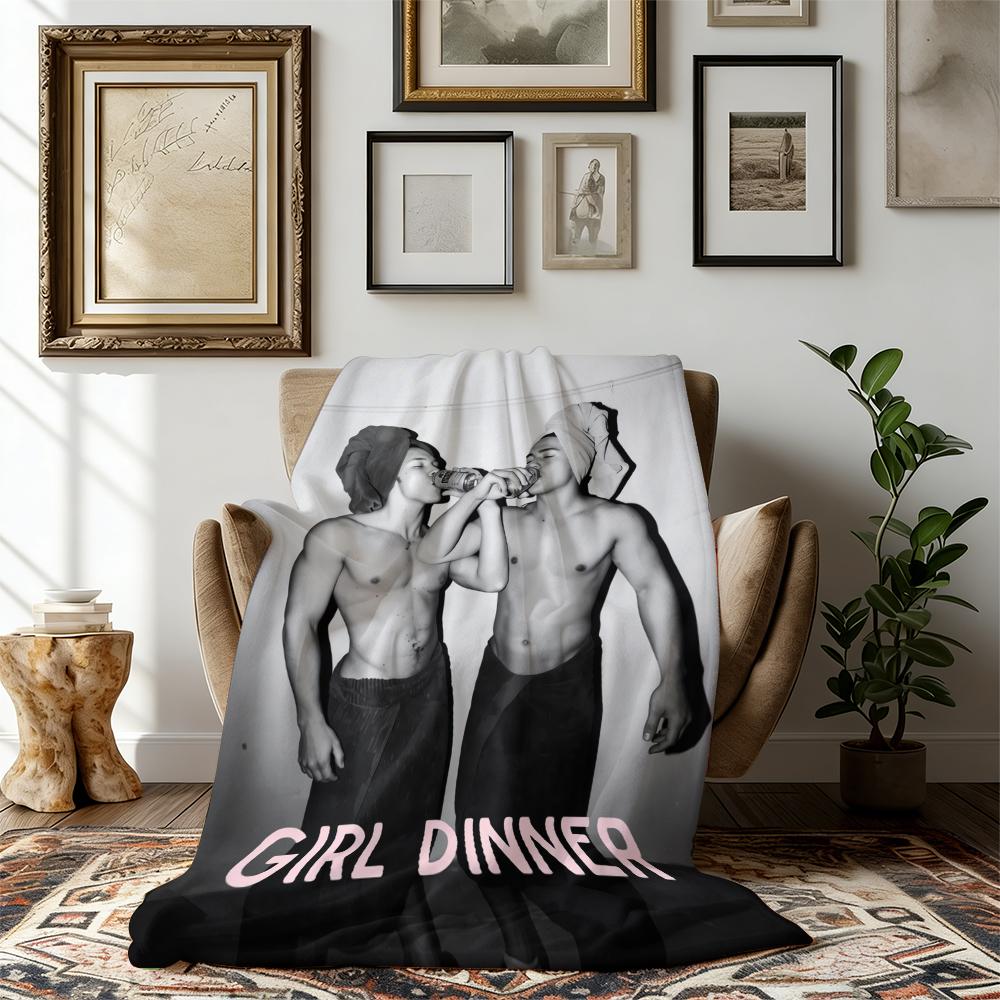 Viral "Girl Dinner" Throw Blanket – Ultra-Soft Plush for Meme Lovers & Gay Vibes! Viral Trend Blanket – A Hilarious Present for Anyone Obsessed with Girl Dinner Eye-Catching Design to Add Humor to Any Space!