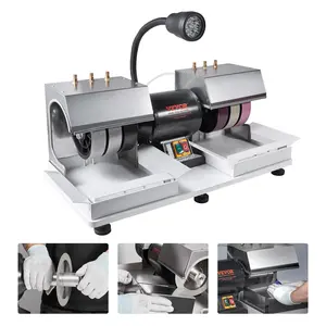【Father's Day】VEVOR Cabbing Machine,  , 6" 1/4HP 1800rpm Efficient, Lapidary Rock Grinder Polisher With Lamp & Water Pump, Gem Faceting Machine, Rock Grinding Machine for Gem Jade Stone, Create Cabochons for Necklaces