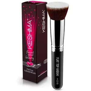 Flat Top Kabuki Foundation Brush - Premium Makeup Brush for Liquid, Cream, and Powder - Buffing, Blending, and Face - 1.2" Top Diameter