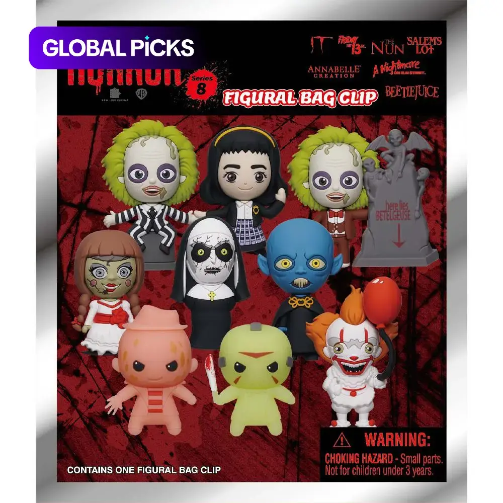 Officially Licensed Horror Movie Series 3D Figural Foam Keychain, Random Mystery Bag Clip Collectible for Fans #GLOBAL PICKS