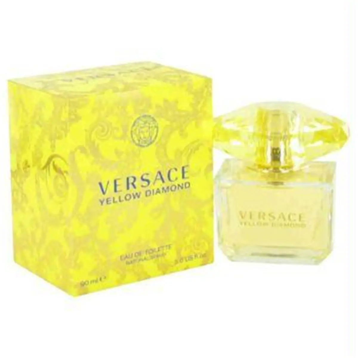 VERSACE Yellow Diamond Eau De Toilette, Classic Women's Perfume with a Delightful Blend of Enticing Scents, 3 oz Full-Size Spray Bottle, Atomizer Spray, Women's Fragrance, 3 Fl Oz, Delightful Mix