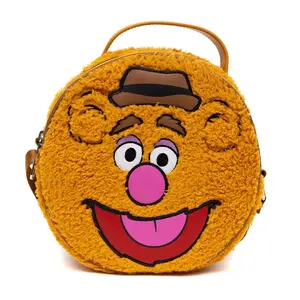 The Muppets Fozzie Bear Face Faux Fur Round Crossbody Bag