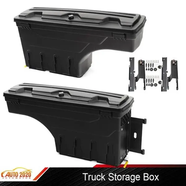 LH+RH Truck Bed Storage Box Toolboxes Fit For 17-20 Ford F-250 F-350 Super Duty LH+RH Truck Bed Storage Box Toolboxes Fit For 17-20 Ford F-250 F-350 Super Duty