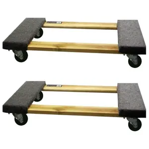 212 MAIN Wood 2-Piece Heavy-Duty Furniture Dolly Set, 1000lb Capacity with Swivel Wheels, for Home & Outdoor Leisure Equipment Moving