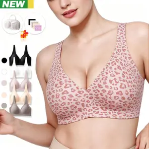 The Viral Jelly Bra for Women, Full Coverage Wireless Lift & Support Bra, Push Up Comfort Bra for Large Bust, Seamless No Underwire Design, Wide Straps, Back Smoothing, Soft Breathable T-Shirt Bra, Everyday Wear