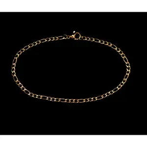 Gold Figaro Bracelet 3mm