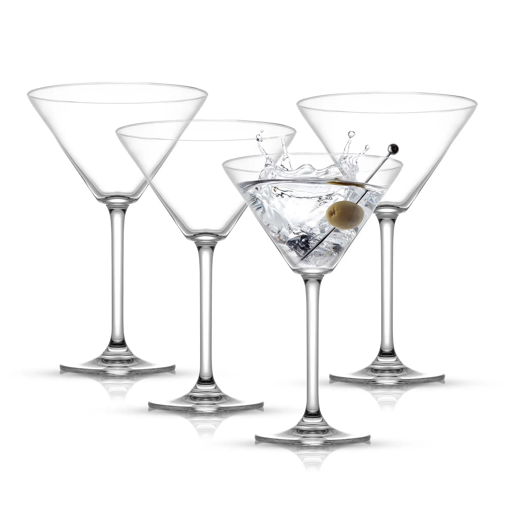 JoyJolt Set of Four Olivia Premium Crystal Martini Glasses JoyJolt Set of Four Olivia Premium Crystal Martini Glasses
