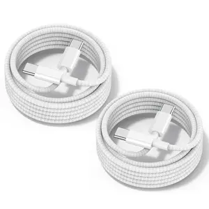 60W USB C to USB C Charger Cable [2Pack] 6FT Type C Charging Cable Cord Fast Charging for iPhone 16 15 Pro/Plus/Pro Max