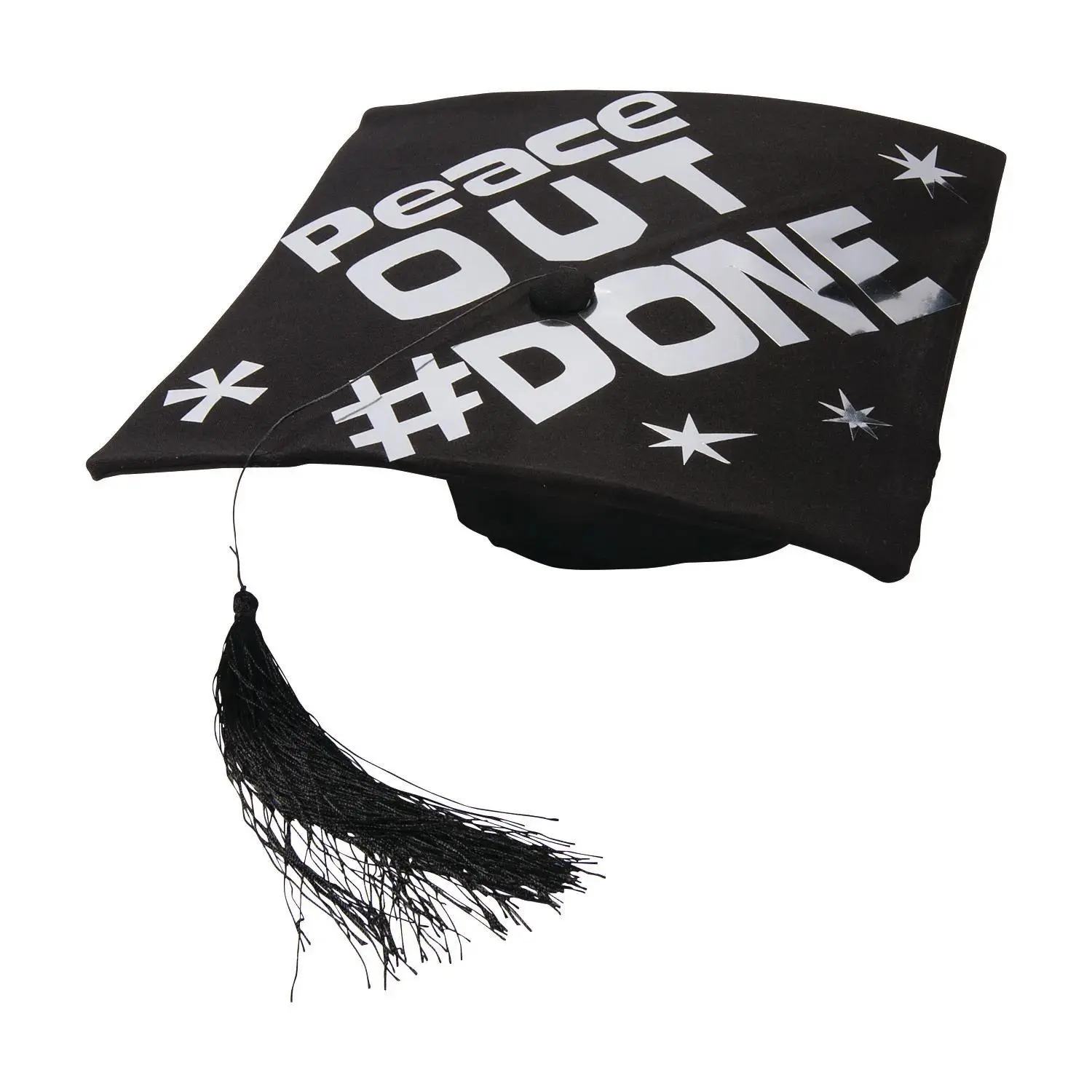 Silver Sticker Graduation Cap Decorating Kit for 4 Hats