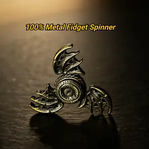 100% Metal EDC Fidget Spinner Dragon Wing Design Stress Relief Toy Hand Exercise Gadget Novelty Fingertip Toy For Stress Relief & Focus