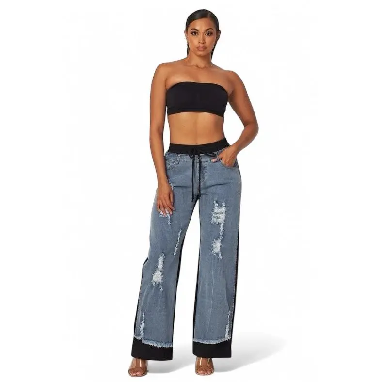 Still Got It Denim Jeans Sweatpants Mix