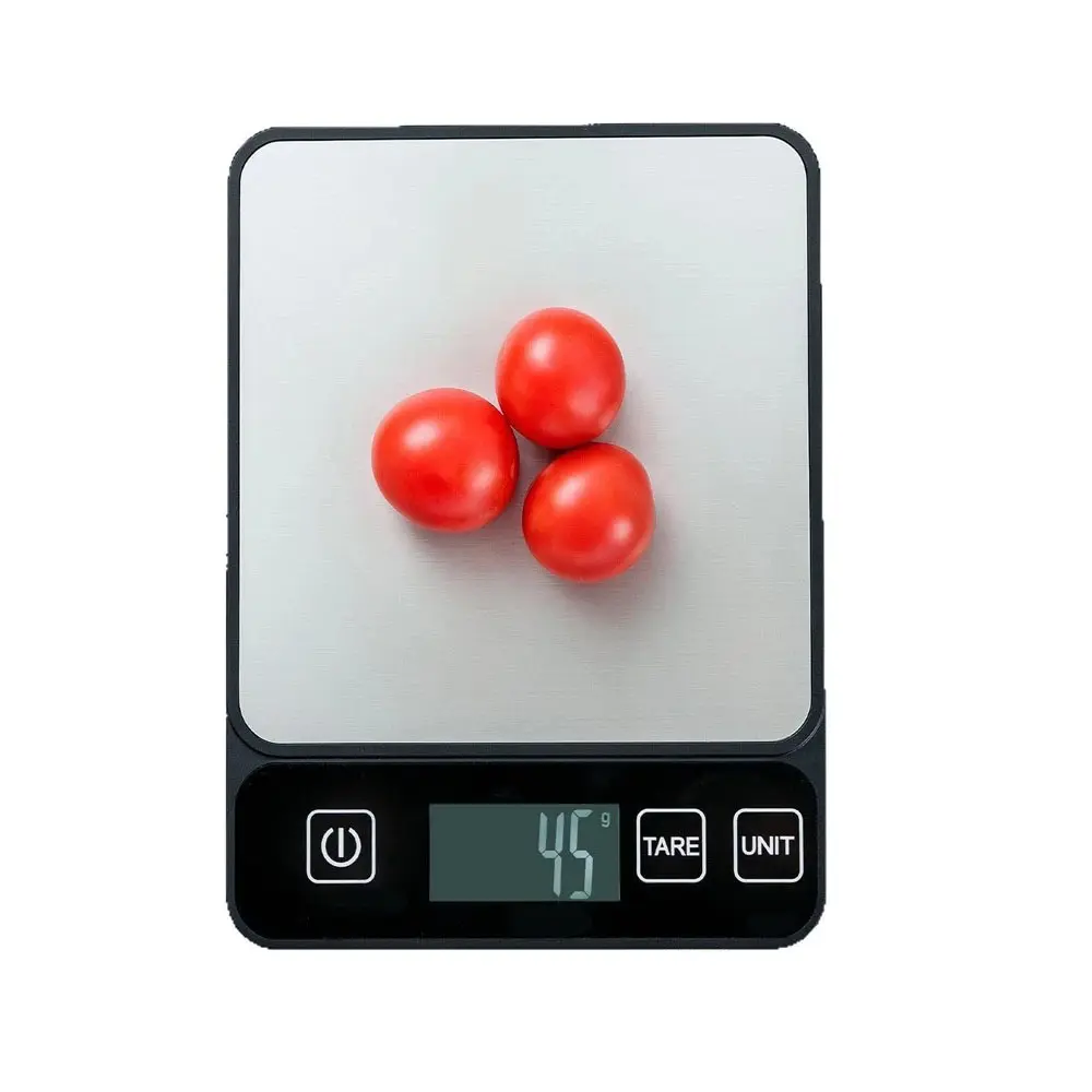 Digital High Precision Waterproof Portable Kitchen Food Scale - 10kg/1g (10 kg/22 lbs) Extra-Large Weighing Range, 6 Unit Conversion, Tare Function, Ergonomic Design, Easy to Clean for Baking, Coffee