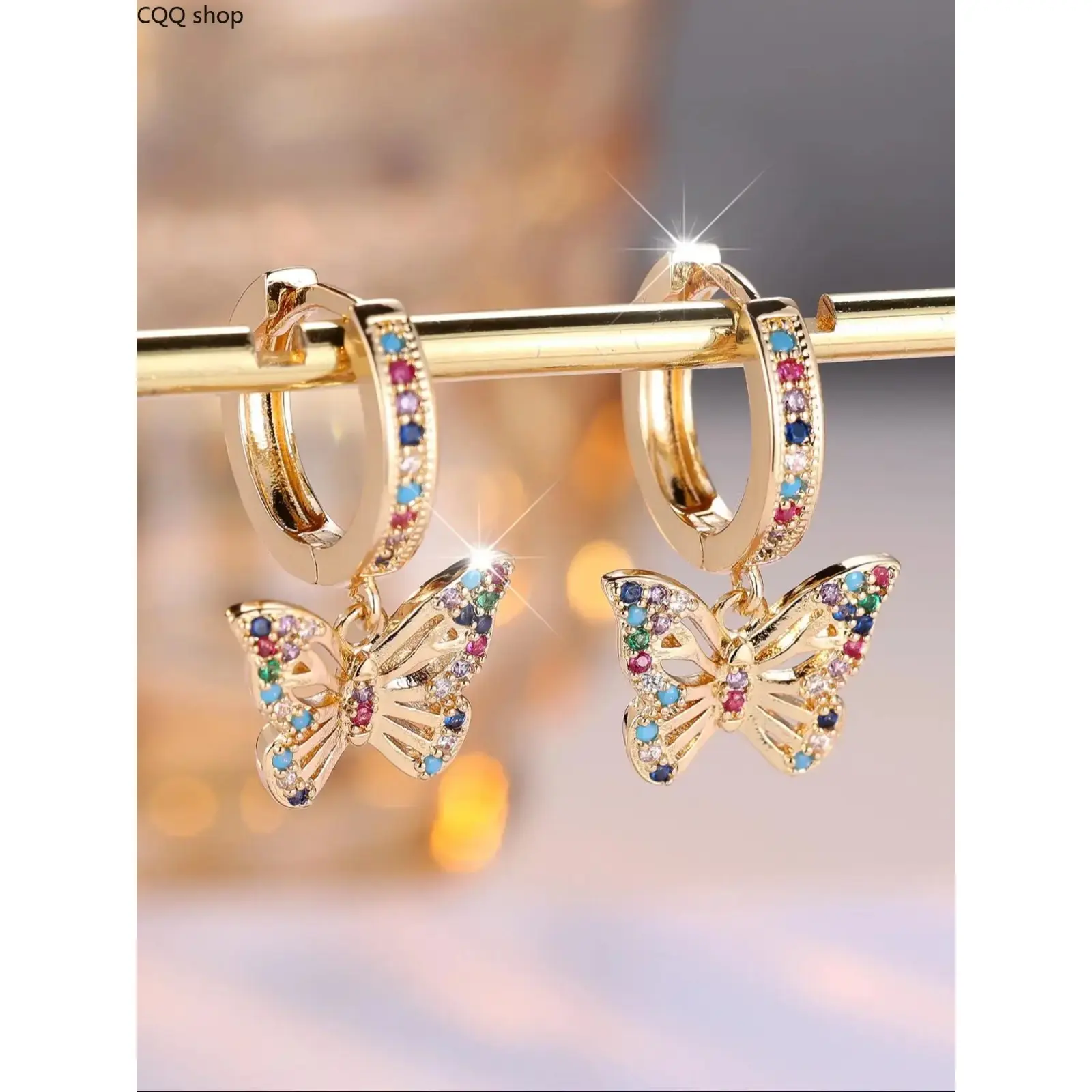 Butterfly Hoop Earrings, Chic All-match Jewelry for Women and Girls, Exquisite Trendy Accessories, Perfect Daily Wear Ornaments and Lovely Birthday Gifts