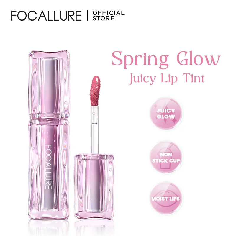 FOCALLURE Lip Gloss, Transferproof, Plumping Effect, Long Lasting Buildable, Scented & Hydrating, 8H Waterproof High Shine non-sticky lip gloss