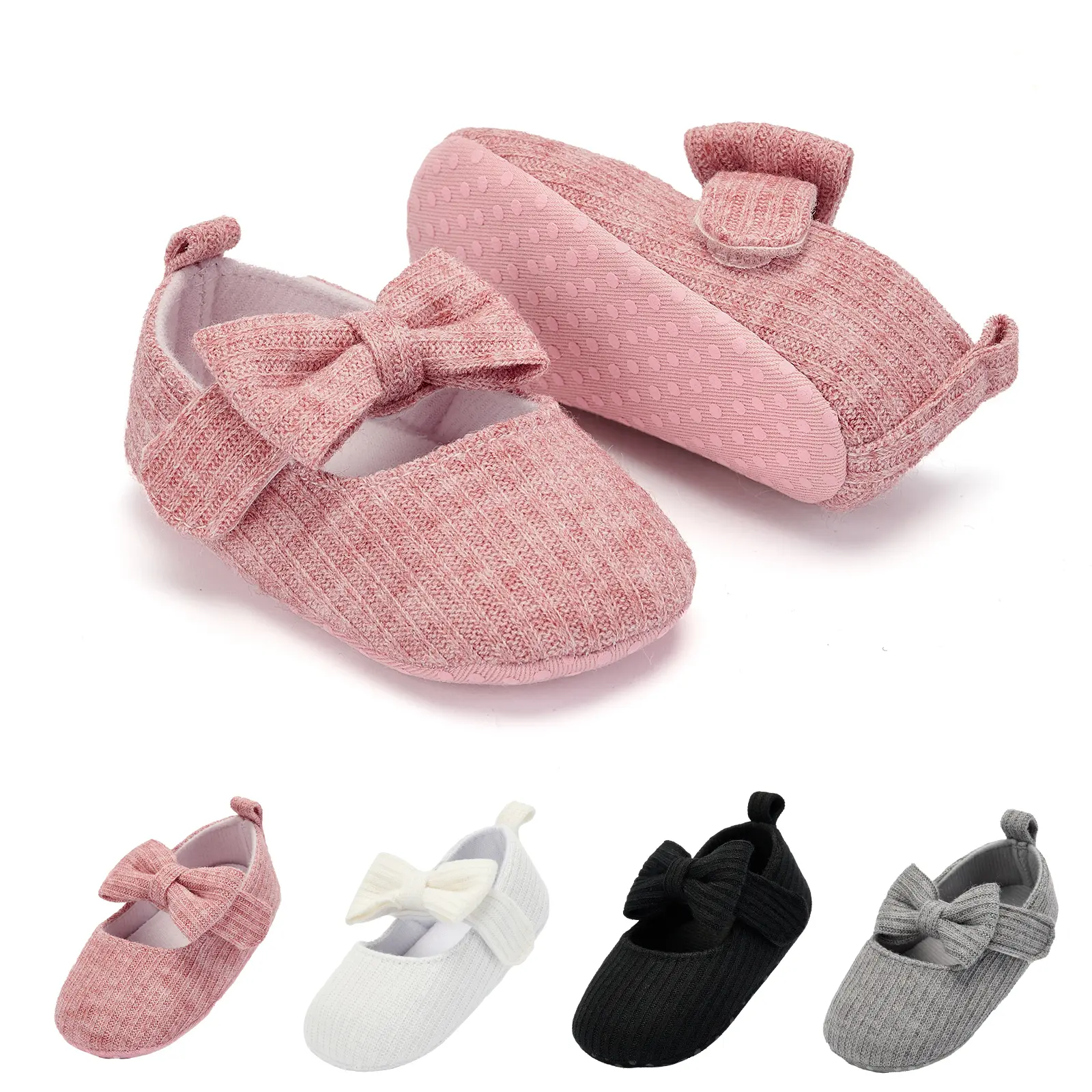 Infant Shoes Baby Shoes Baby Girls Mary Jane Flats Bowknot Baby Wedding Dress Shoes Soft Sole lightweight Newborn Sneakers First Walker Non-Slip Crib Shoes for 0-6-12-18 months #SummerWins#DealsForYouDays