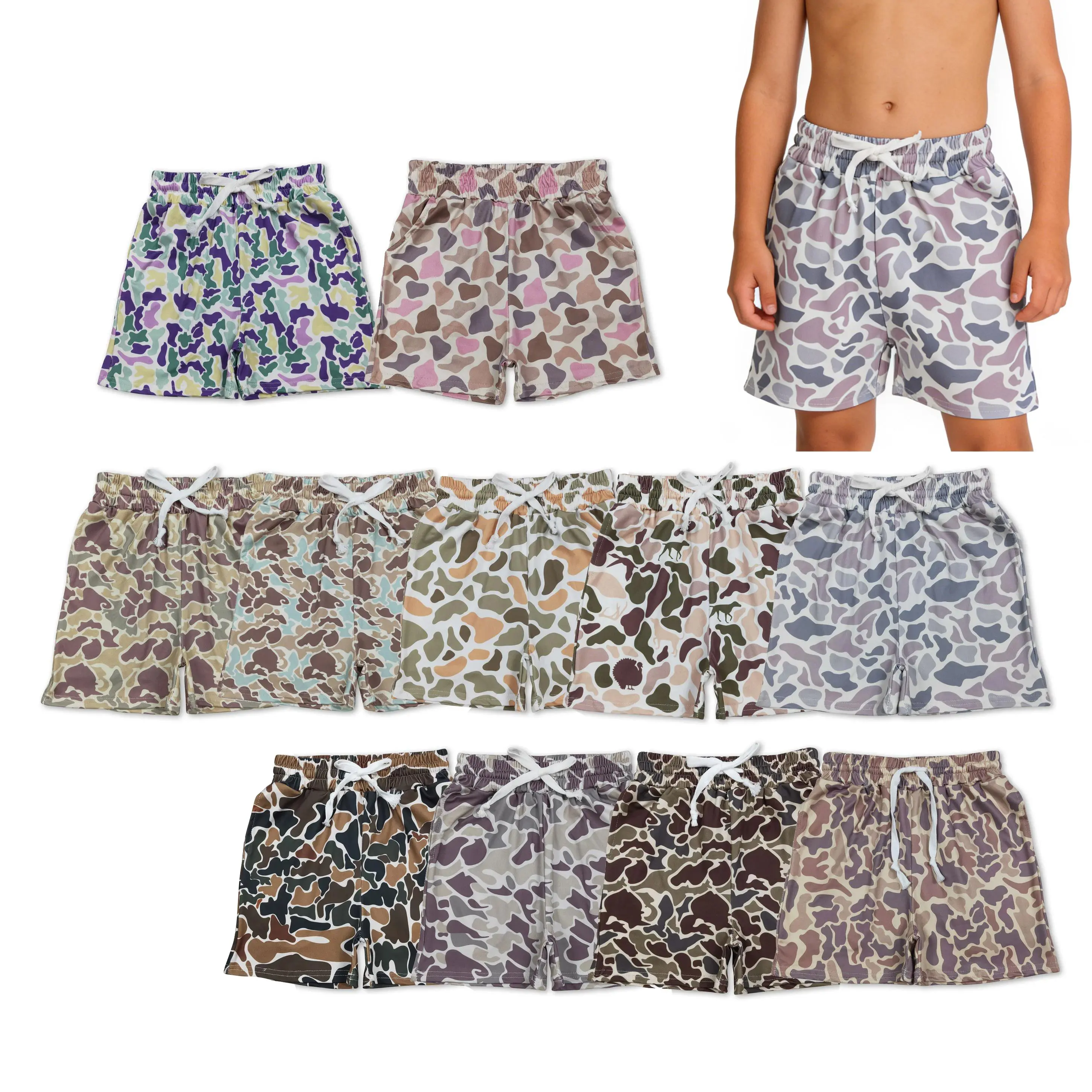 Boys' Camo Shorts - Age-Specialized Youth Casual Sport Shorts, Comfy Kids' Bottoms for Active Play & Outdoor Adventures,back to school