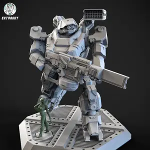 Unpainted gear hunter and pilot | extreme detail 3d printed figure 12k resolution no layer lines | unpainted