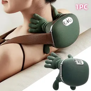 Bionic hand heating massage device, used for deep tissue pain relief, wireless portable electric finger pressure 4D kneading massage, designed to simulate the human hand, suitable for neck/shoulder massage, for home massage, Neck shoulder relaxer