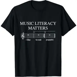 Music Literacy Matters Funny Joke Read Repeat Music Teachers T-Shirt for Men Women