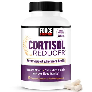 Force Factor Cortisol Reducer for Women with Ashwagandha, L-Theanine & Magnolia Bark, Cortisol Supplement for Women to Support Stress & Sleep Quality, 90 Capsules
