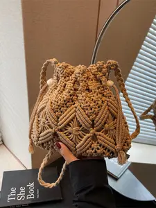 Simple Solid Color Fashion Beaded Design Embellished Shoulder Bag, Casual Versatile Daily Crossbody Bag, Stylish Single Strap Handbag